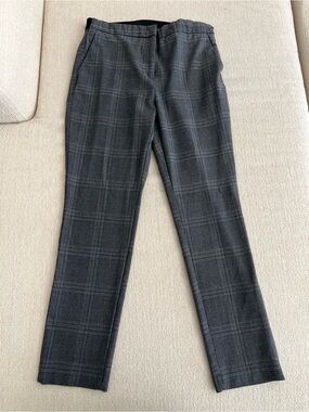 Zara Basic Black and Gray Glen Plaid Pants Medium Business Casual
